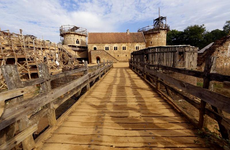 A view of the construction site of the Chateau de Guedelon. REUTERS/Jacky Naegelen