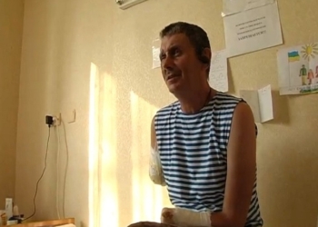 Как поздравляли “киборга” Александра Терещенко в Днепропетровской больнице