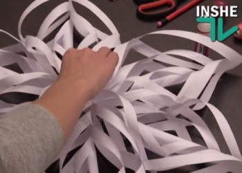 Делай с нами. Вырезаем и собираем огромные снежинки