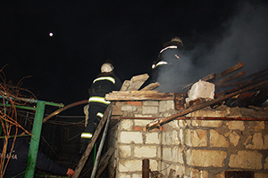 В Терновке сгорела сауна