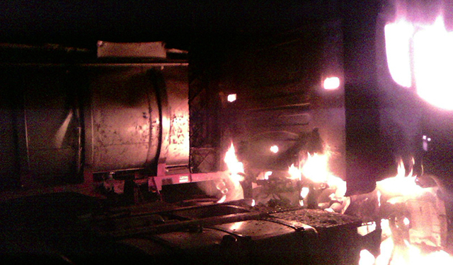 Пожар в Вознесенске. На улице горела машина