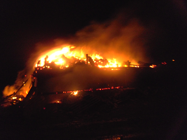 В Николаевской области сгорело много сена 1