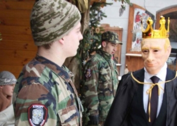 «Фронтовой вертеп» с Путиным добрался в зону АТО