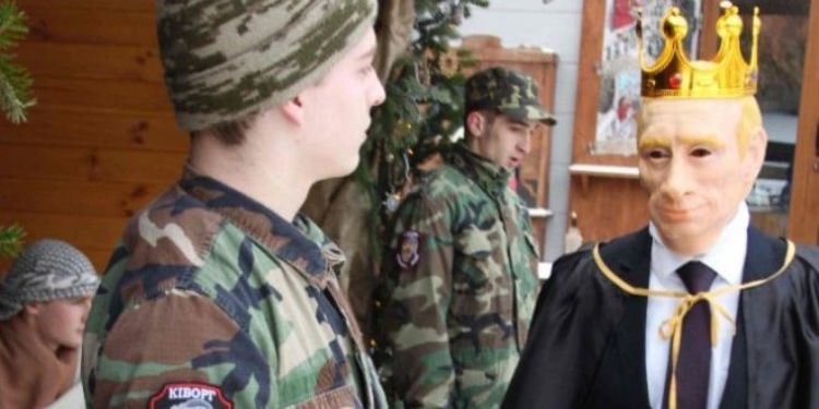 «Фронтовой вертеп» с Путиным добрался в зону АТО