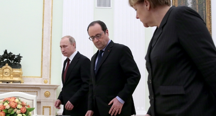 Переговоры Олланда, Меркель и Путина завершились. Итоги подведут в «нормандском формате»