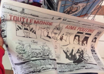 Charlie Hebdo переключился на Путина, высмеяв его политику на целом развороте