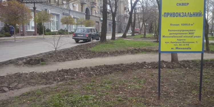 Николаевец за свой счет высадил 110 деревьев в сквере «Привокзальный»