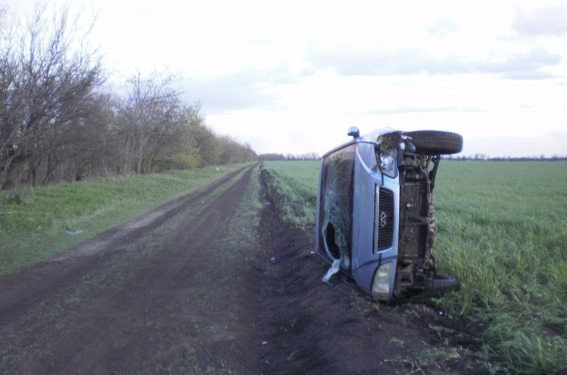 На Николаевщине парень перевернулся на угнанном автомобиле