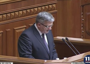В Раде выступил президент Польши Бронислав Коморовский