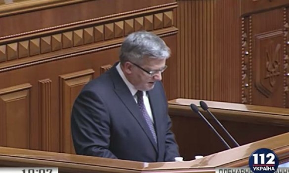 В Раде выступил президент Польши Бронислав Коморовский