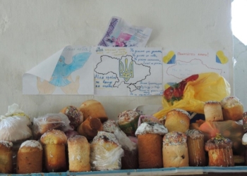 На Пасху снигиревцы пожаловали к военнослужащим на «Широкий Лан» не с пустыми руками