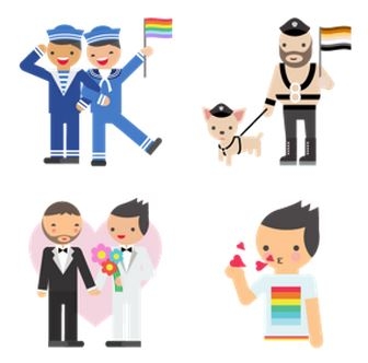 Покинуть корабль! В Фейсбуке появились наклейки с геями и лесбиянками