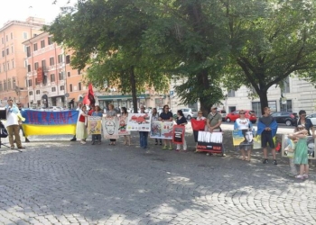 Украинцы в Италии протестовали против российской агрессии