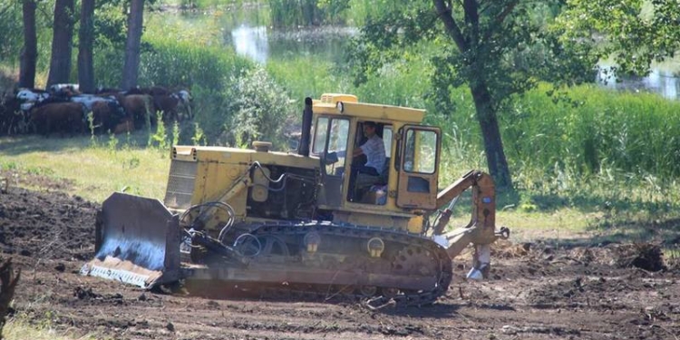 Скандал: в НПП «Бугский Гард» в Николаевской области, где в феврале вырубили деревья, теперь бульдозером ровняют площадку