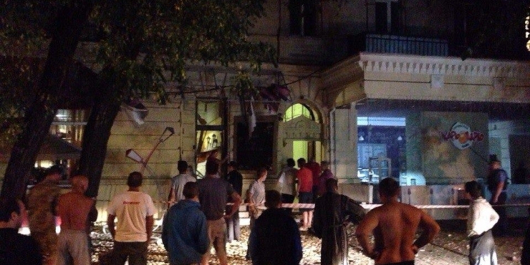 В центре Одессы ночью взорвали кафе