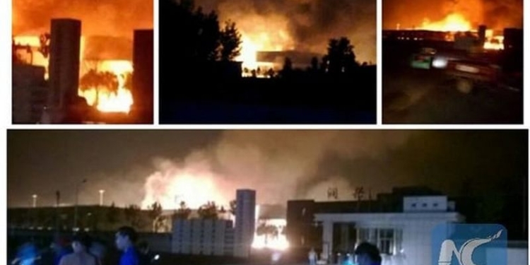 В Китае взорвался химический завод, власти эвакуируют население