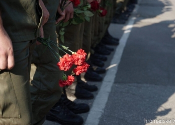 В воинской части под Киевом простились с погибшими бойцами Нацгвардии, получившими ранения в понедельник под Радой