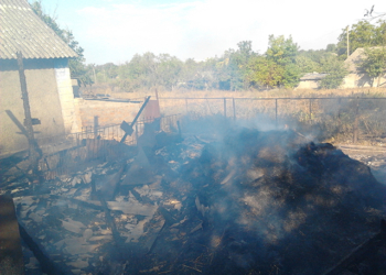 В Арбузинском районе сгорели не только сено-солома-пшеница, но и 52 курицы и 1 теленок