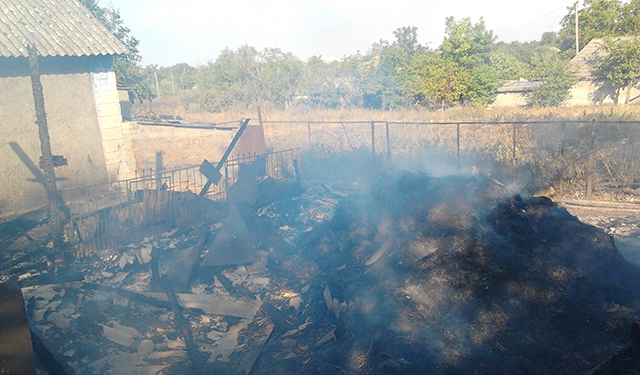 В Арбузинском районе сгорели не только сено-солома-пшеница, но и 52 курицы и 1 теленок