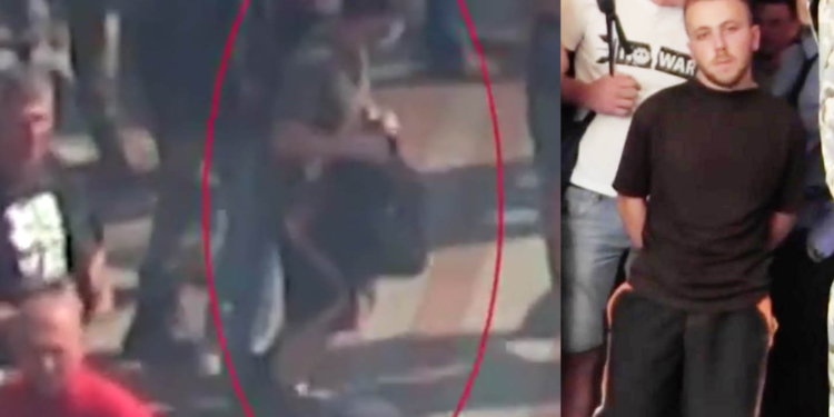 В милиции показали того, кто бросил гранату у Верховной Рады