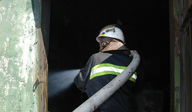 Cпасатели ликвидировали пожар на территории воинской части в Кульбакино