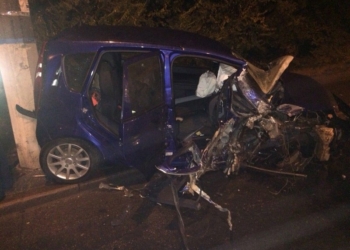 В Николаеве врезавшийся в электроопору водитель MITSUBISHI был пьян, нецензурно ругался и пытался подраться с нарядом ДПС