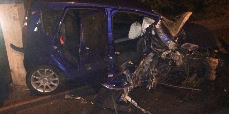 В Николаеве врезавшийся в электроопору водитель MITSUBISHI был пьян, нецензурно ругался и пытался подраться с нарядом ДПС