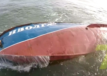 Затонувшая “Иволга” – вид сверху