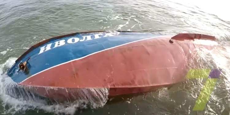 Затонувшая “Иволга” – вид сверху