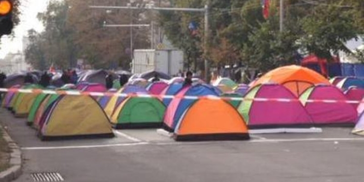 Протестанты в Кишиневе убрали палатки с центрального проспекта