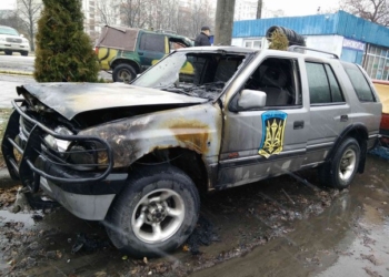 В Харькове сожгли “коктейлем Молотова” три машины “Айдара”