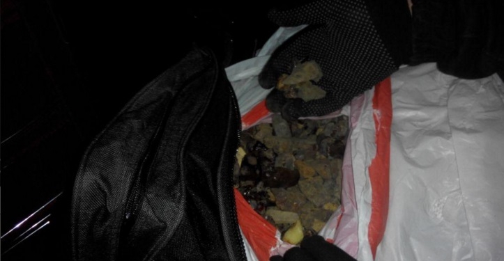 В Одесской области пограничники обнаружили в микроавтобусе около 21 кг необработанного янтаря