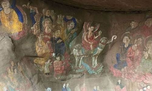 В Китае нашли тысячелетнюю буддийскую фреску