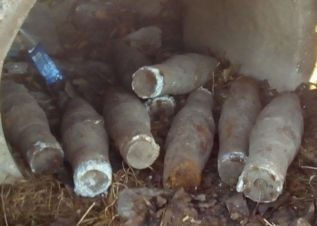 На ул.Одесской в Николаеве обнаружили 9 снарядов, причем 8 из них – современные противотанковые гранаты