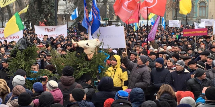Митинг под Радой: предприниматели против налоговой реформы Кабмина