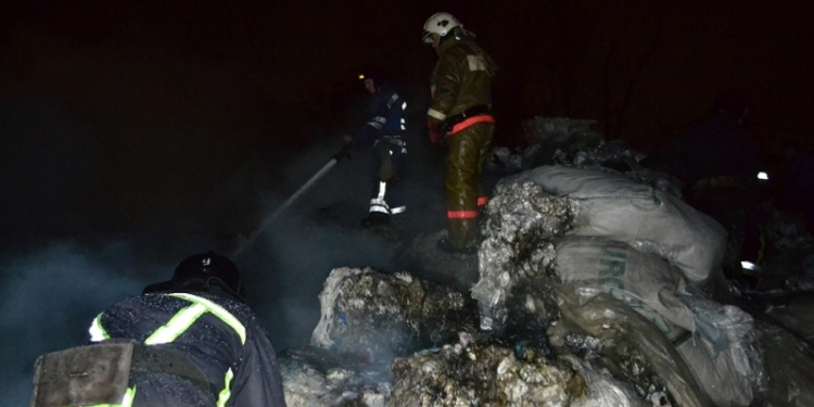 В Одессе – большой пожар, горел Суперфосфатный завод
