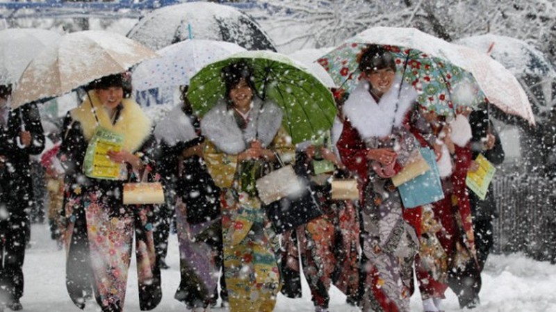Впервые за 115 лет: на юге Японии выпал снег 1