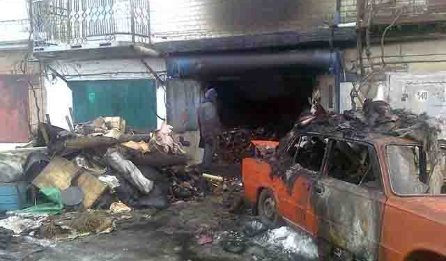 В автогаражном кооперативе Южноукраинска сгорела «копейка»