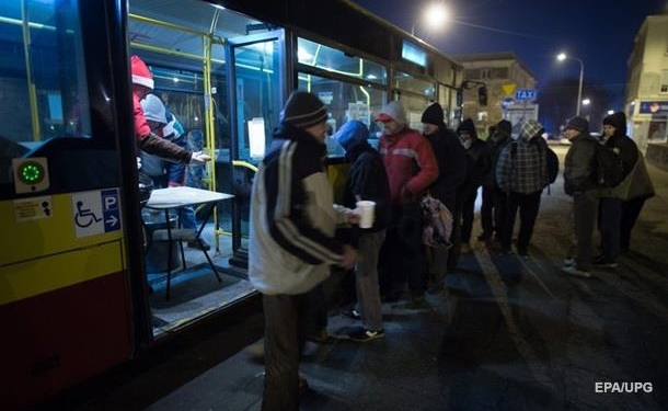 В Польше более 20 человек замерзли насмерть