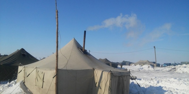 В Минобороны говорят, что 128-я бригада на Широколановском полигоне обеспечена нормальными палатками в нужном количестве
