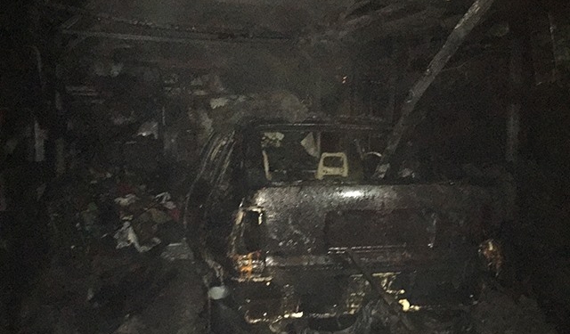 В первомайском гараже дотла сгорел OPEL KADET