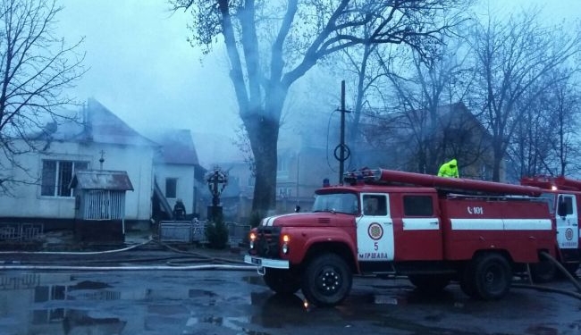 На Закарпатье горело здание одного из районных судов