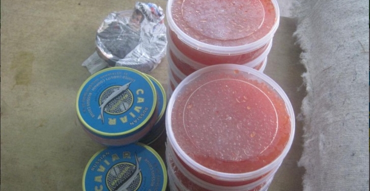 Почти 10 кг красной и черной икры украинскую границу не «прошли»