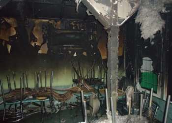 В Корабельном районе Николаева сгорело кафе