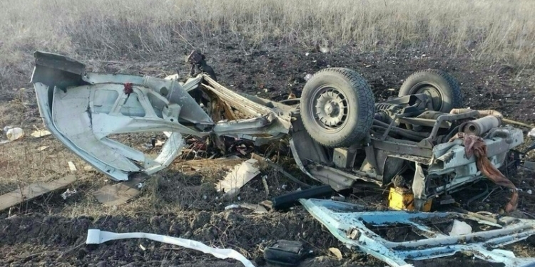 Взрыв микроавтобуса под Марьинкой. Еще один пассажир умер в больнице