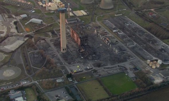 На электростанции в Англии произошел мощный взрыв