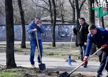 «Совместный труд – он объединяет»: когда мэр Николаева и депутат от «ОппоБлока» дружно машут лопатами