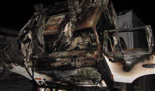 В Николаеве ночью сгорел “КАМАЗ”