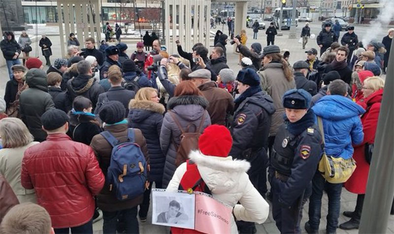 39 человек были задержаны на акциях в поддержку Савченко в Москве 1