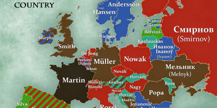 Популярные фамилии Европы: Мельники в Украине и сыновья Андрея в Швеции